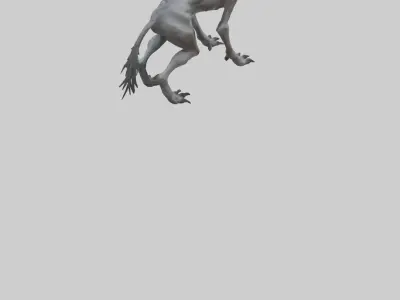 Mutated Wolf model Low-poly 3D model