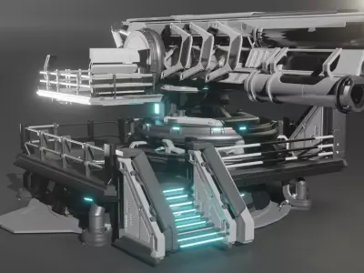 The Juggernaut Sci-Fi Cannon 3D model