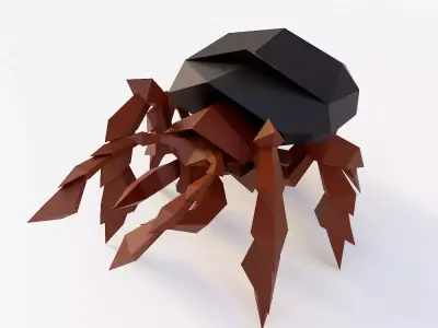 Beetle insect 3d model  Low-poly 3D model