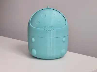DinoChomp the Dinosaur Trash Bin 3D print model