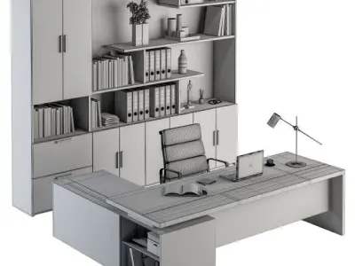 Office Furniture - Manager Set 3D model