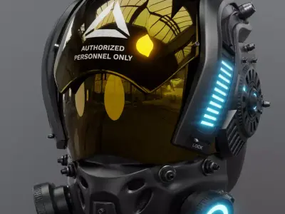 Cyber Helmet 3D model