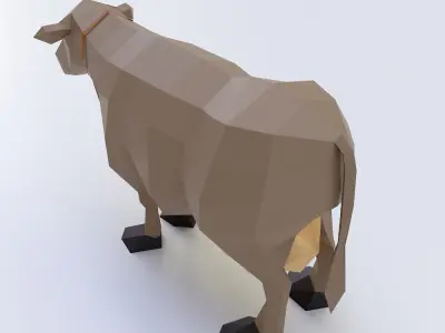 Cow animal 3d model  Low-poly 3D model