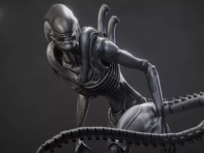 Xenomorph Drone V2 Low-poly 3D model