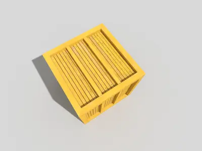 low poly wooden crate Low-poly 3D model get