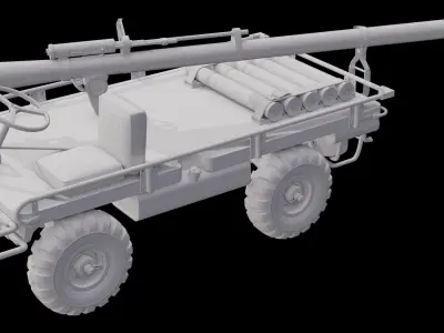 Utility Platform Truck Free 3D model