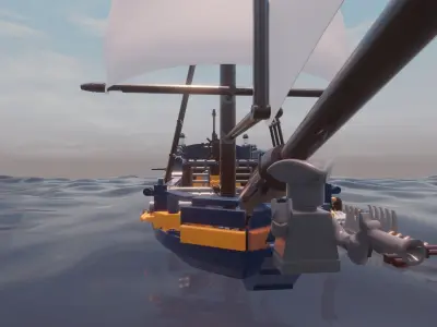 LEGO BRITISH SLOOP - THE HUNTSMAN - Rogue Film Productions 3D model