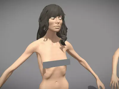 Base Mesh Pack - Female 3D model