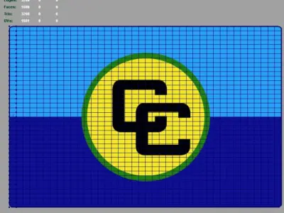 CARICOM 3d Flag 3D model