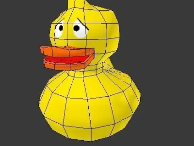 Low Poly Stylized Rubber Duck Free low-poly 3D model