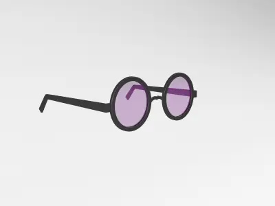 Cartoon Glasses v1 005 Low-poly 3D model