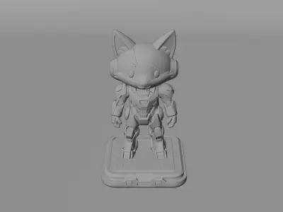 Cyber Fox Mech 3D print model