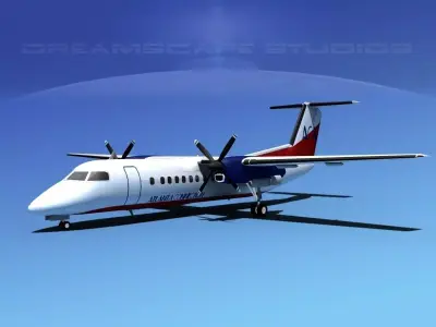 DeHavilland DHC-8-Q300 Atlanta Connection 3D model