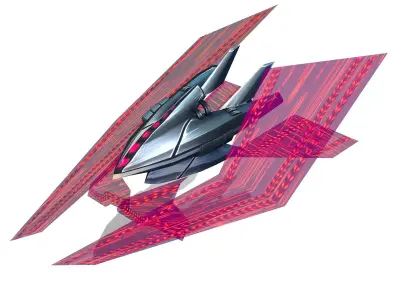 Animated Low Poly Flying Military Spy Drone Low-poly 3D model