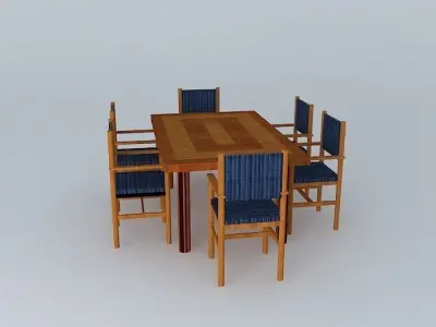 Dinng Table With Chairs Free 3D model
