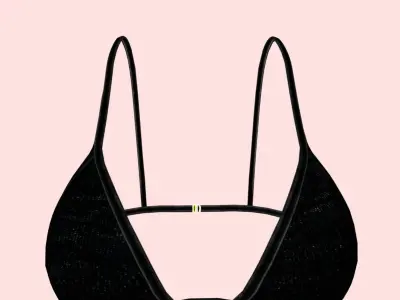 Sexy Black Dotted Bikini P04 Low-poly 3D model