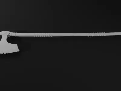 Viking axe 7 Low-poly 3D model