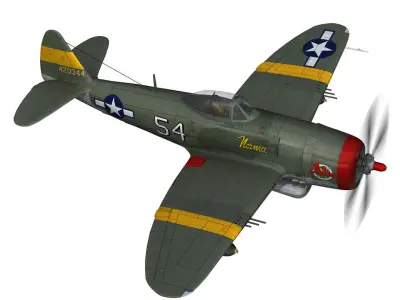 Republic P-47D Thunderbolt - Little Bunny 3D model