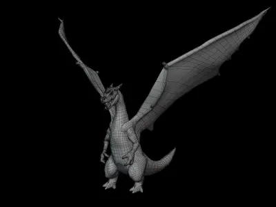 Charizard fire dragon Low-poly 3D model
