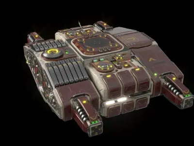 Imperial heavy ship section 3D model