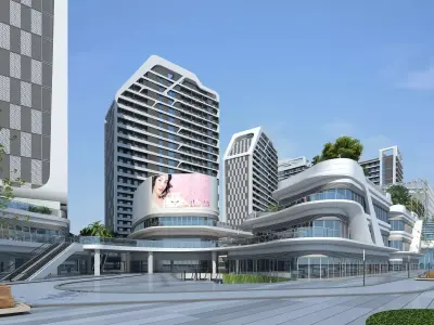 Shopping Plaza 01 3D model