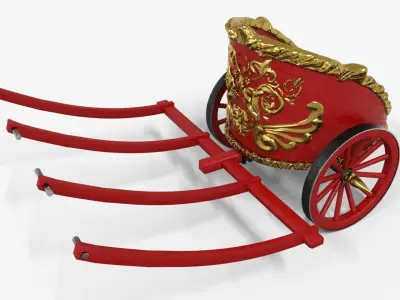 Chariot - Roman Low-poly 3D model
