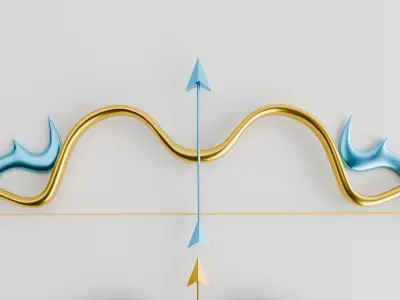 Elegant Fantasy Bow and Arrow Set Free low-poly 3D model