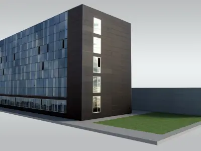 Modern Suburban Office Low-poly 3D model