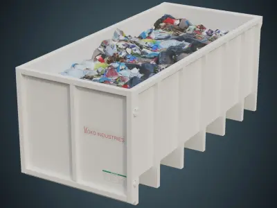 Garbage Container 3A Low-poly 3D model