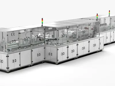 Transformer Shaping Test Sorting Production Line 3D model