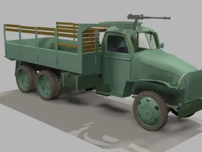 Warcraft wwii military truck 3D model