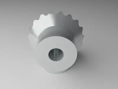 Miter Gear Low-poly 3D model