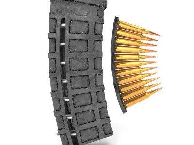 gun magazine set 3D model