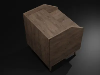 Modeern BedSide Drawer Free 3D model