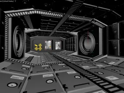 Interior spaceship  3D model