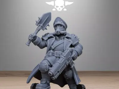 GrimGuard Lieutenant 3D print model