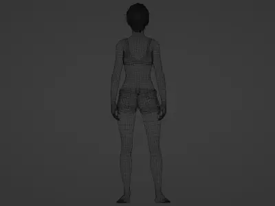 Chinese top model in swimsuit 3D model