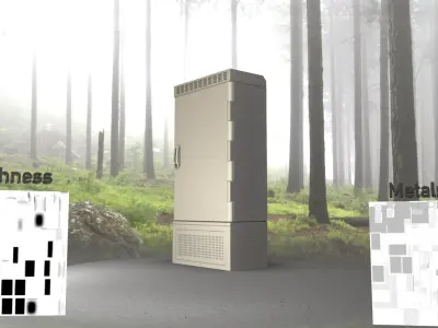 Electrical Distribution Cabinet 74 Low-poly 3D model