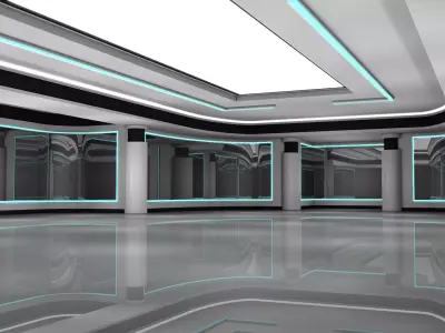 Sci Fi Interior Hangar 3D model