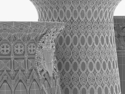 Gustav Gurschner tree vases 3D model