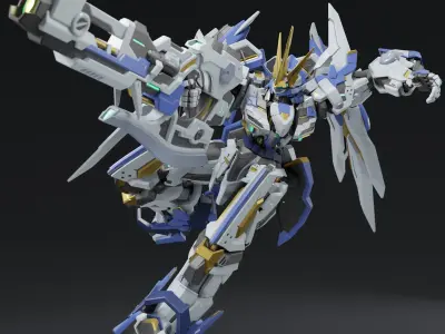 XC-03 Stagx -Original Mecha Design- Low-poly 3D model