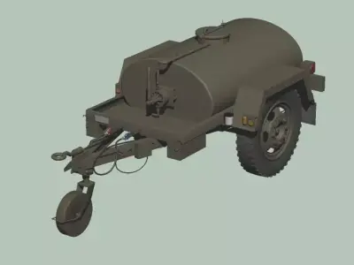 Japan Self-Defense Force 1tons Water Tank 3D model