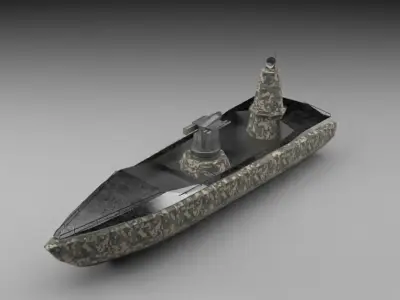 Unmanned Weaponized Sea Vehicle ULAQ 3D model
