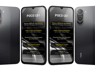 Xiaomi Poco C81 All Colors 3D model