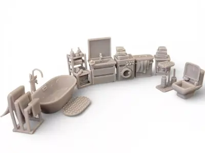Modern Bathroom 3D print model