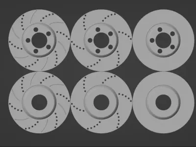 Basic Brake Rotors 3D model