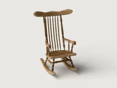  Old Rocking Chair Free 3D model