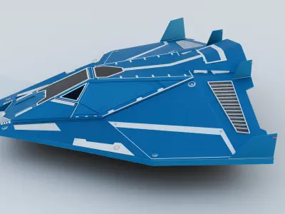 Sci-Fi Spaceship Low-poly 3D model