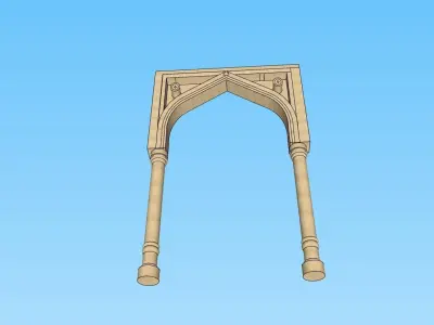 indian jodhpuri stone arch 3d modal Low-poly 3D model