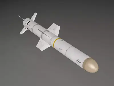 AGM-84D HARPOON Anti-Ship Missile Low-poly 3D model